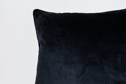 Black Velvet Pillowcase with Trimming