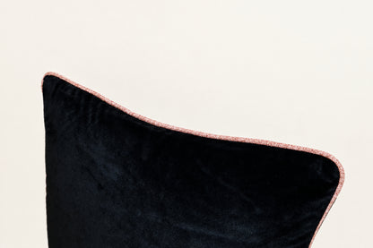 Black Velvet with Orange Trimming Pillowcase