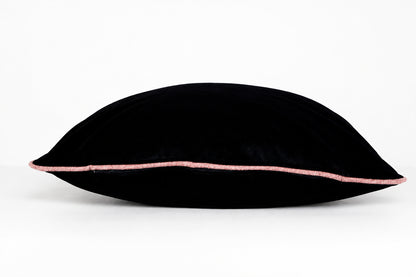 Black Velvet with Orange Trimming Pillowcase