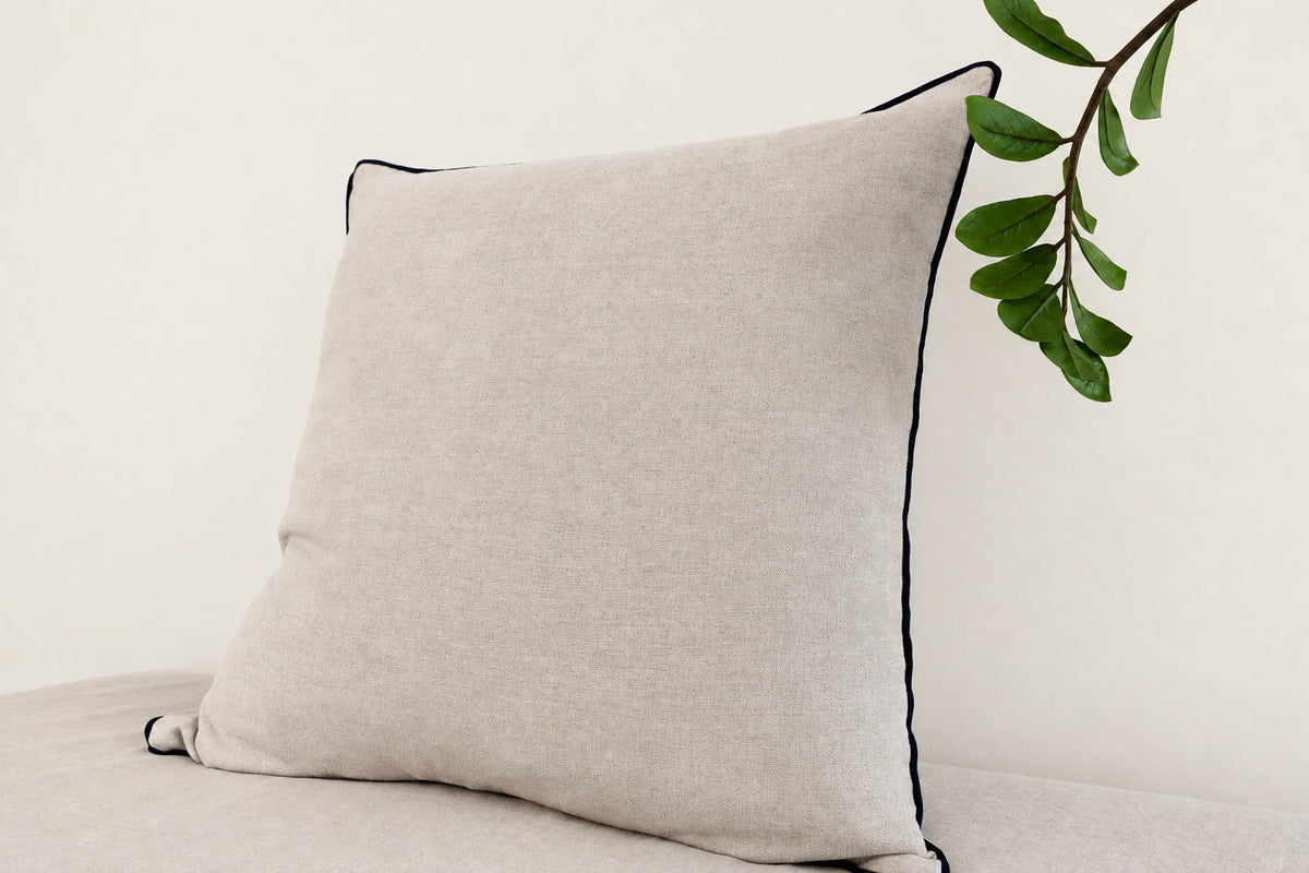 Soft Cream with Black Trimming Pillowcase