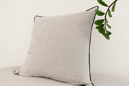 Soft Cream with Black Trimming Pillowcase
