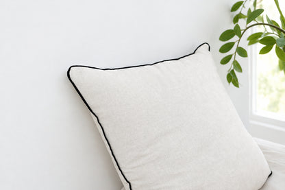 Soft Cream with Black Trimming Pillowcase