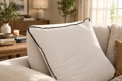 Soft Cream with Black Trimming Pillowcase