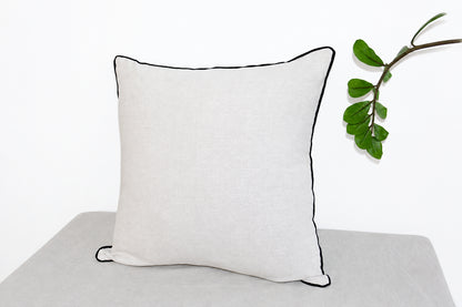 Soft Cream with Black Trimming Pillowcase